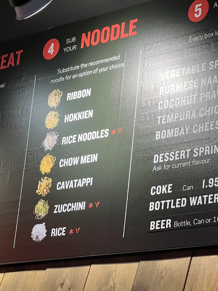 Menu, Noodlebox