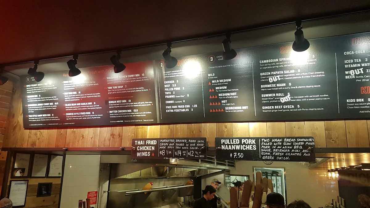 Menu, Noodlebox