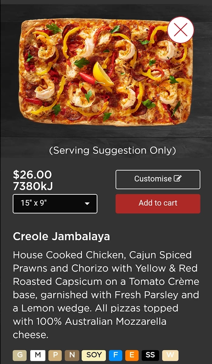 Menu, Crust Pizza Alexandria