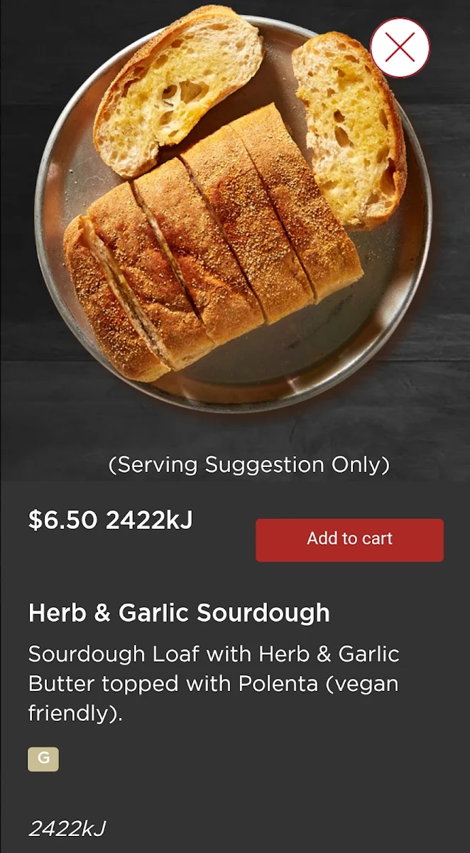 Menu, Crust Pizza Alexandria