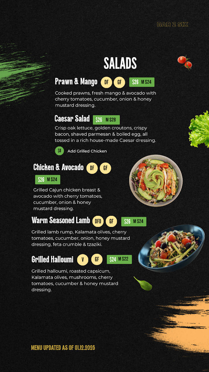 Menu, Club Windang