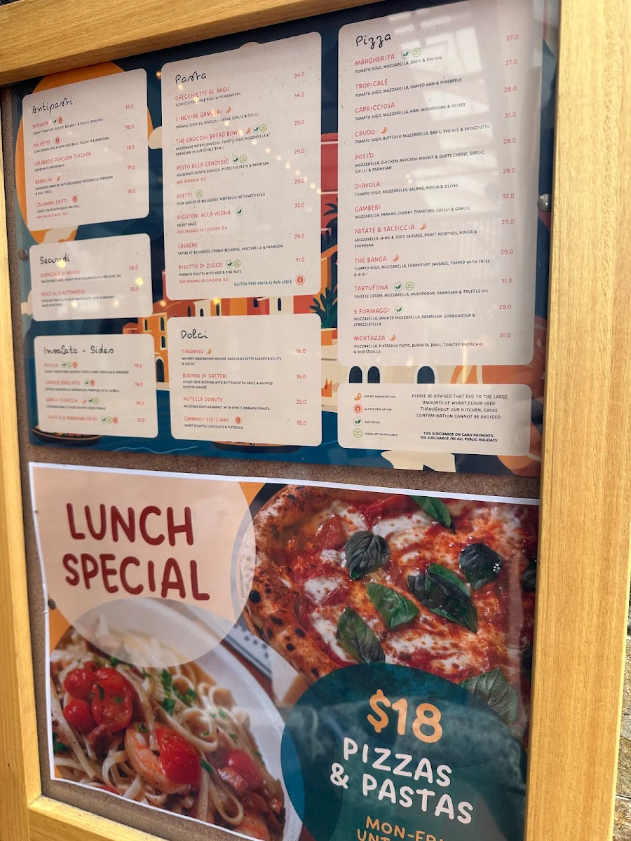 Menu, Sketti Italian Restaurant - Knox Westfield