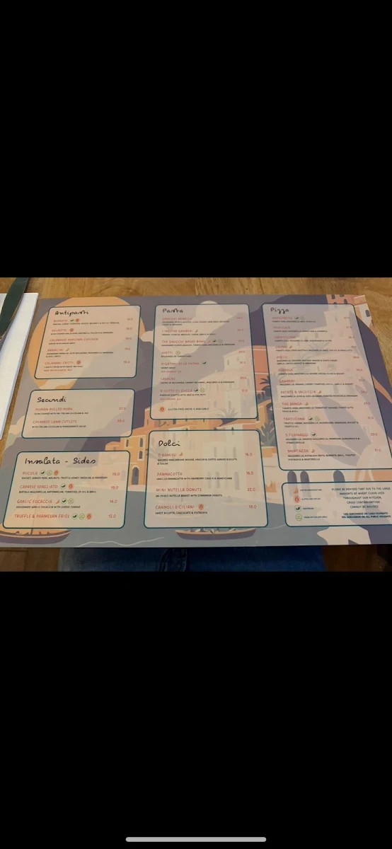 Menu, Sketti Italian Restaurant - Knox Westfield