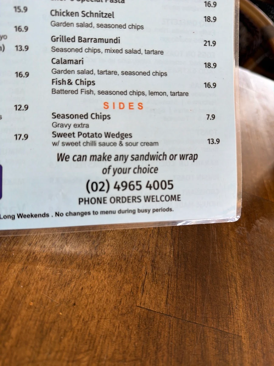 Menu, Clocktower Cafe|Catering