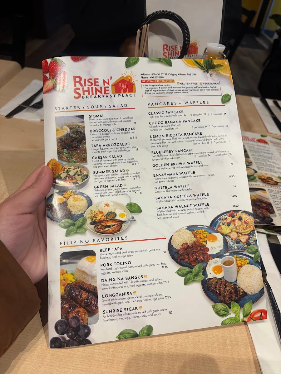 Menu, Rise N' Shine - Forest Lawn
