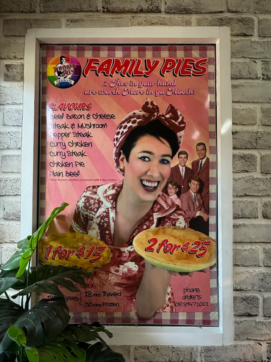Menu, Tommos Pies