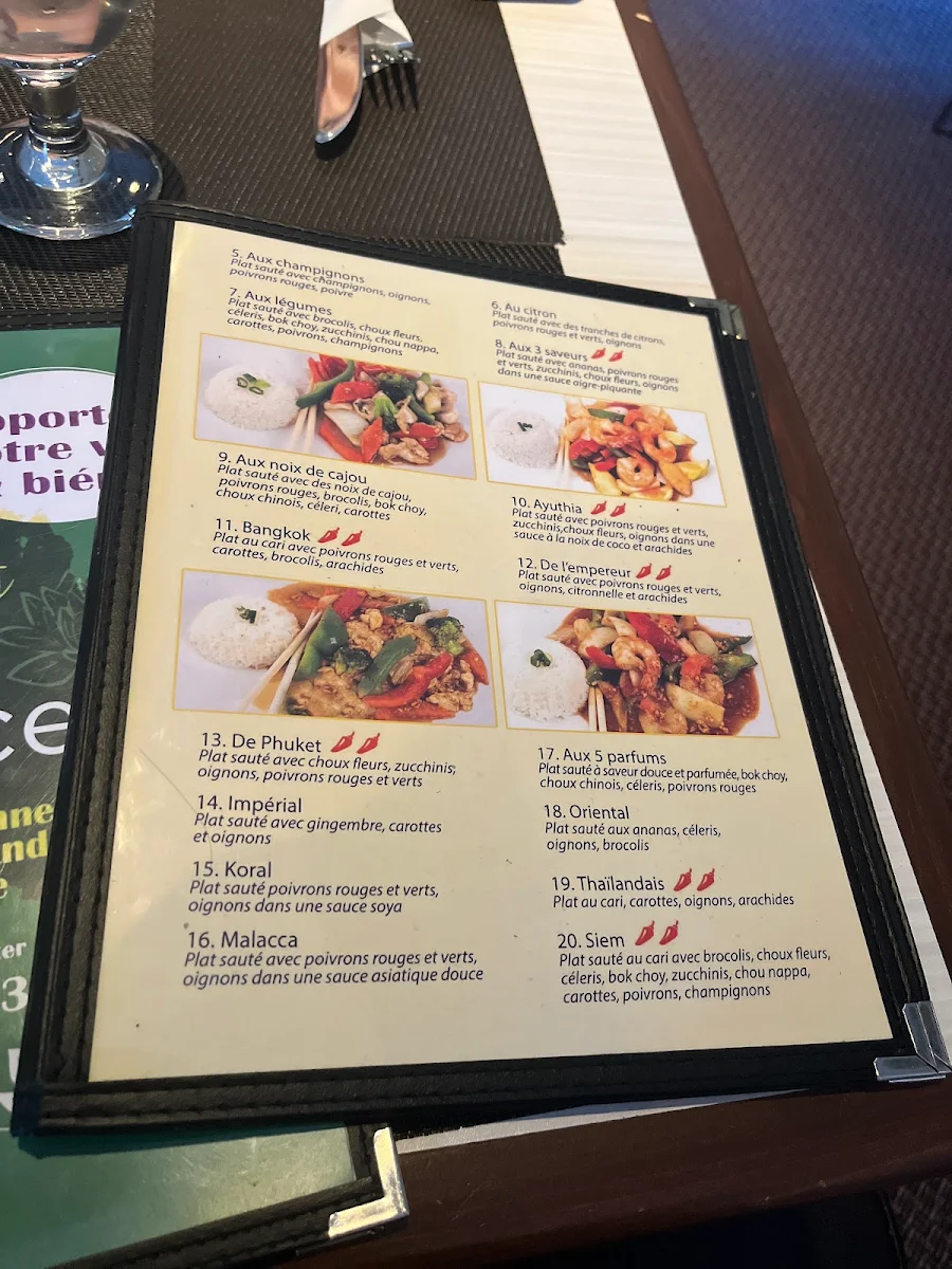 Menu, Restaurant Jardin des Délices