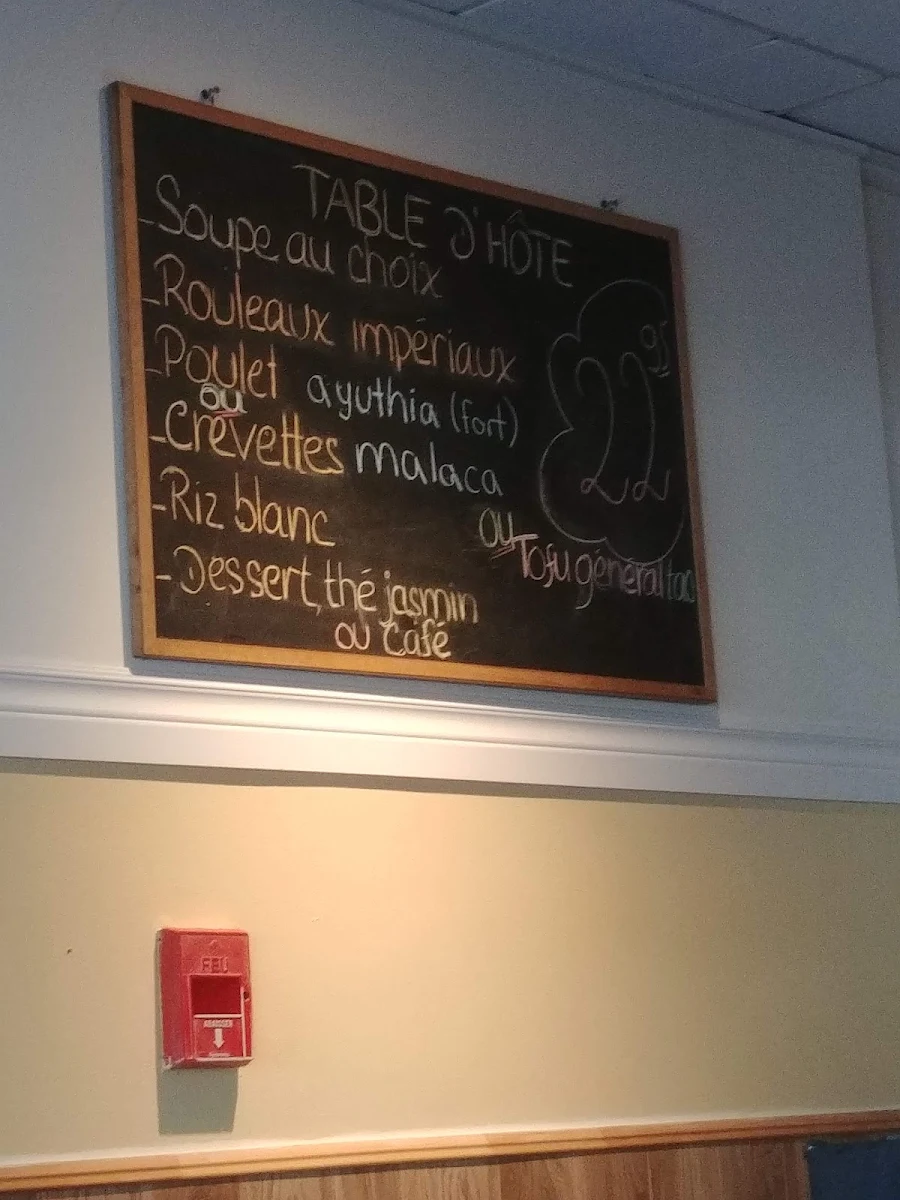 Menu, Restaurant Jardin des Délices