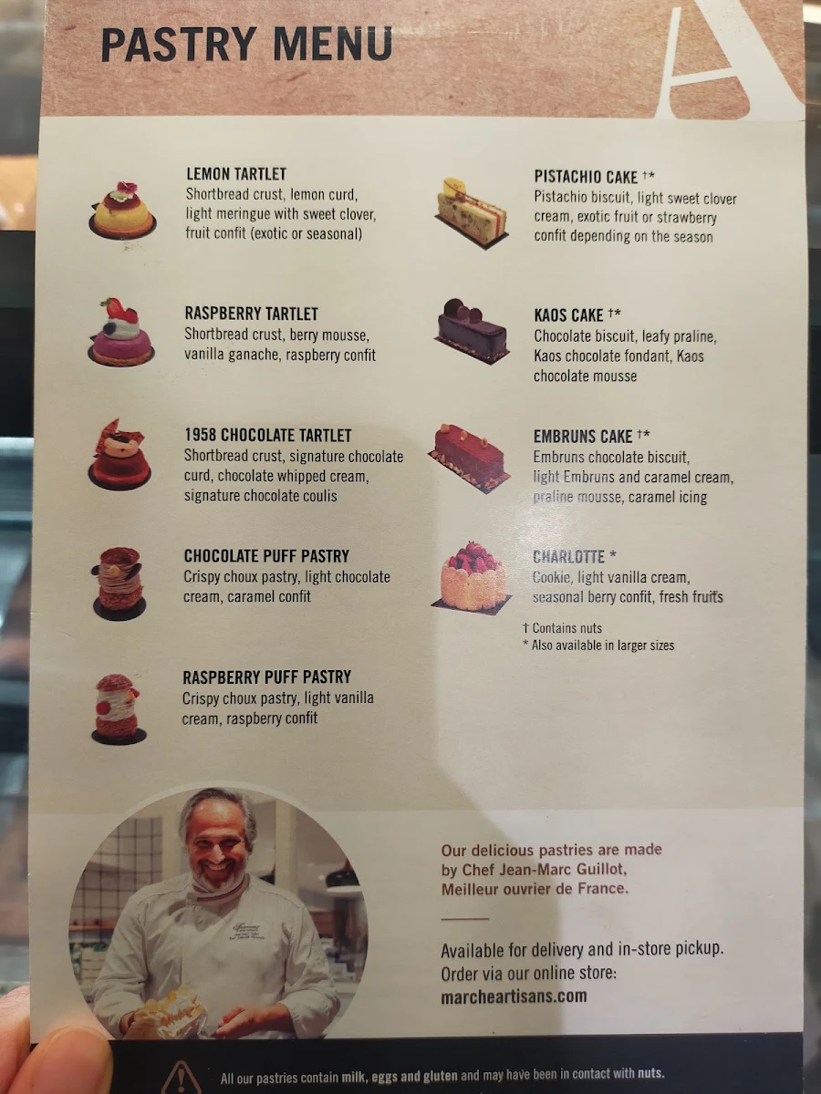 Menu, Artisans