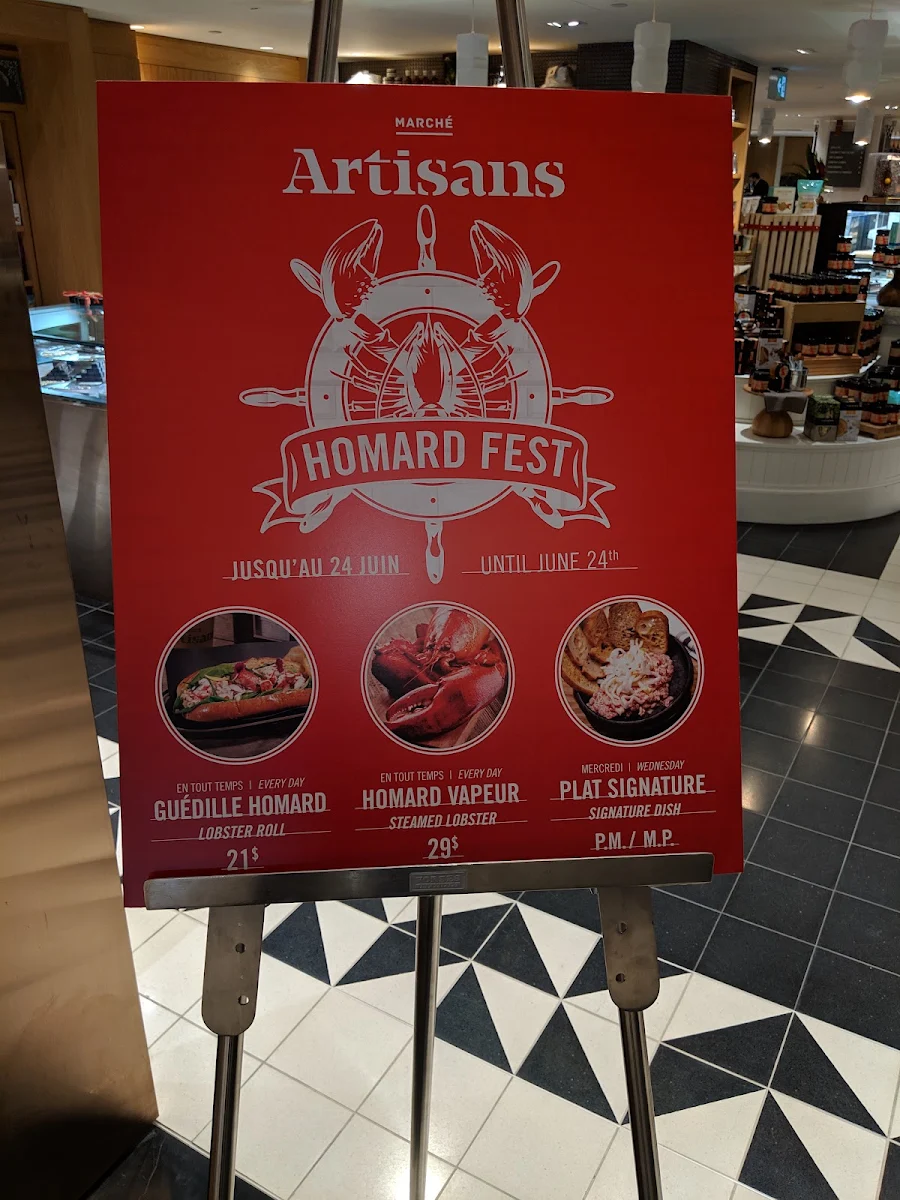 Menu, Artisans