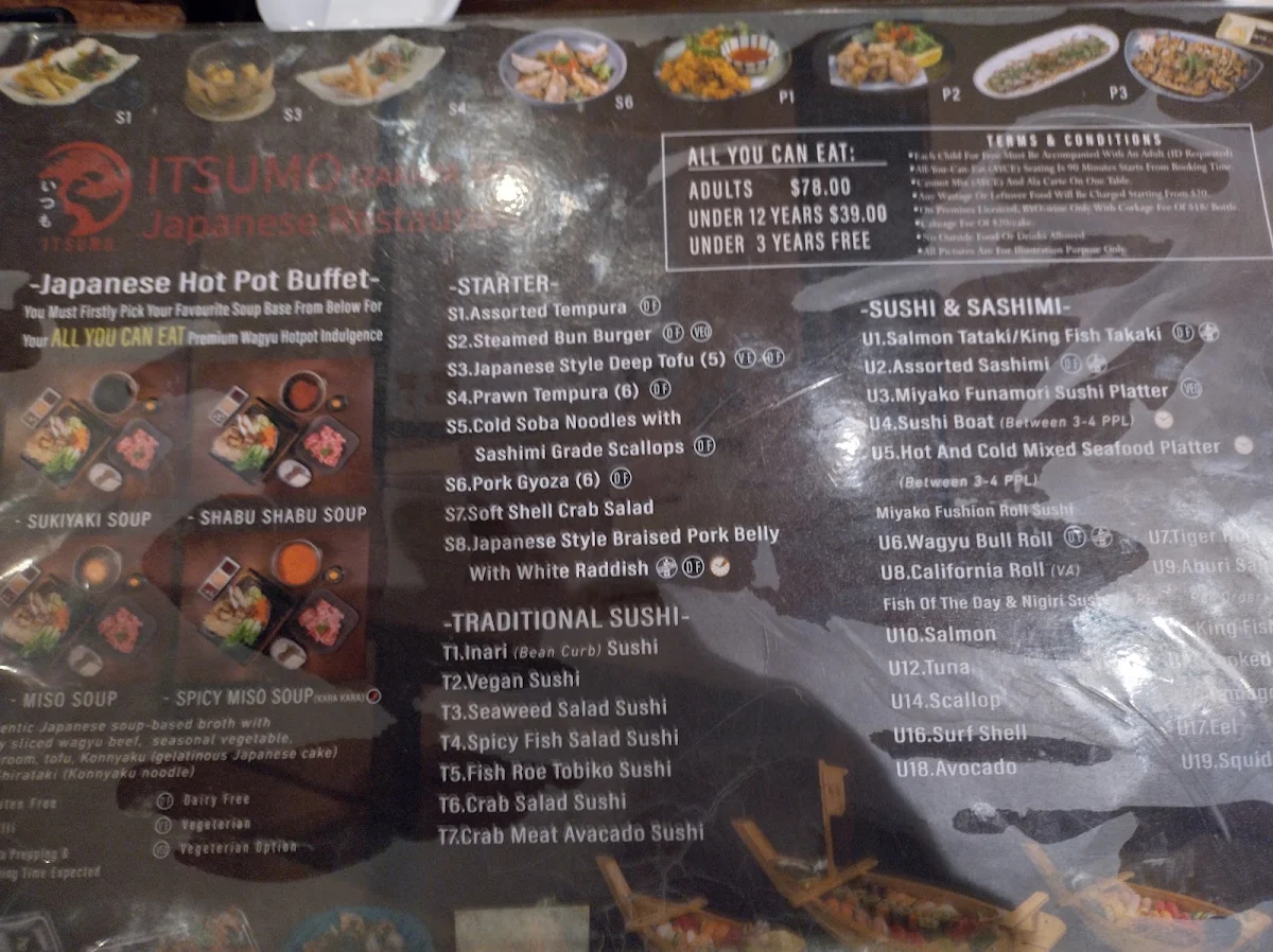Menu, ITSUMO Japanese Restaurant & Izakaya Bar