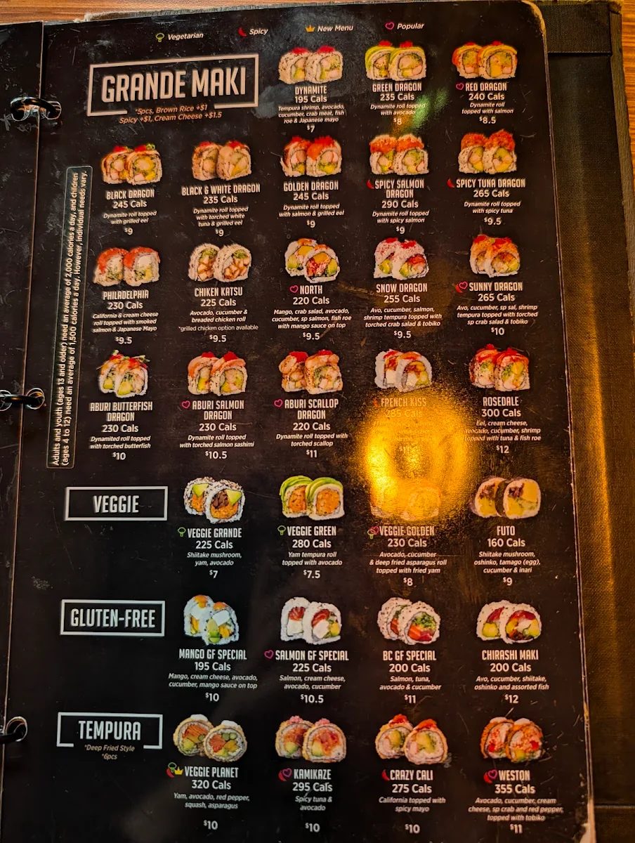 Menu, Kibo Sushi House - Annex