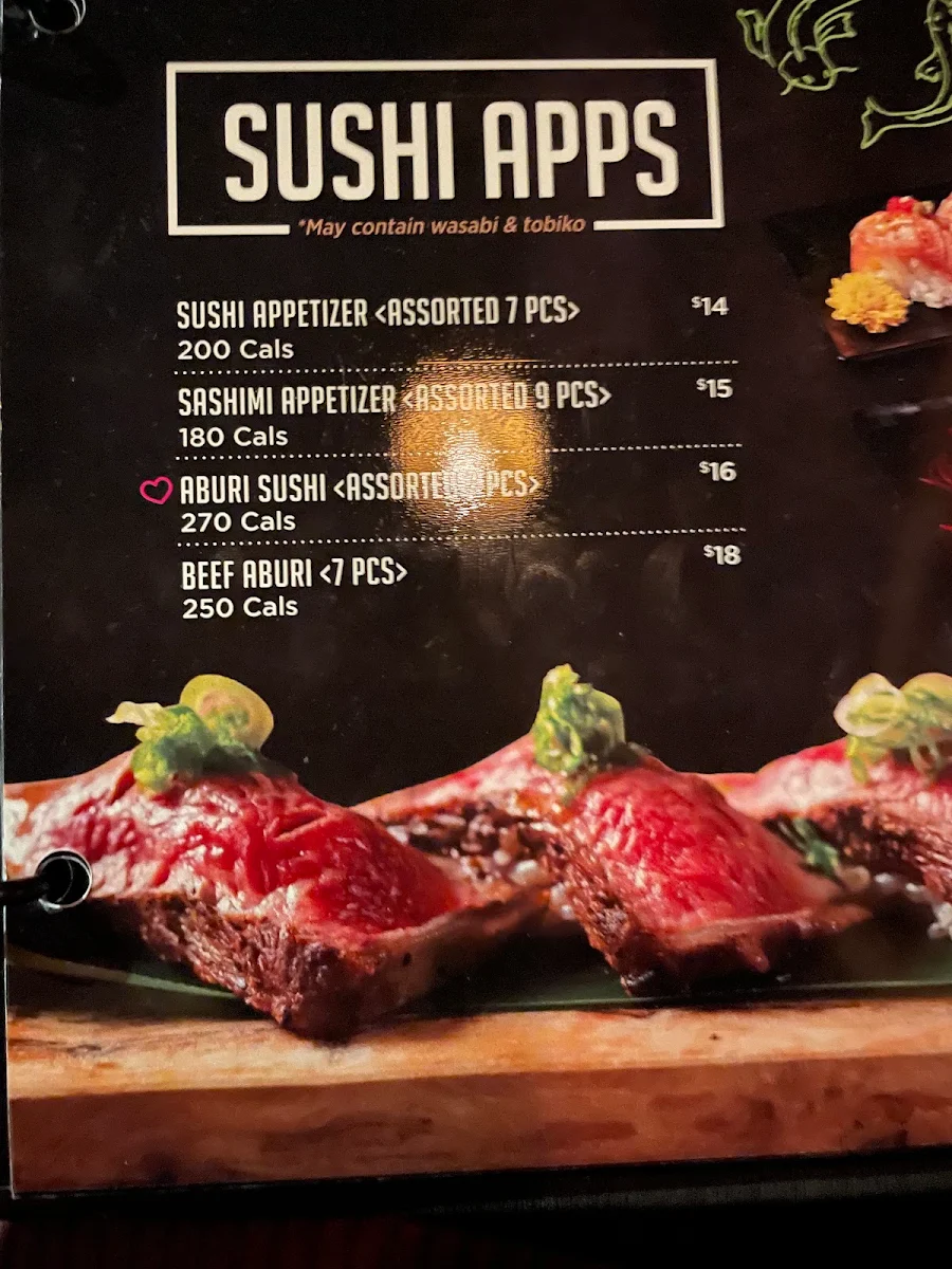 Menu, Kibo Sushi House - Annex