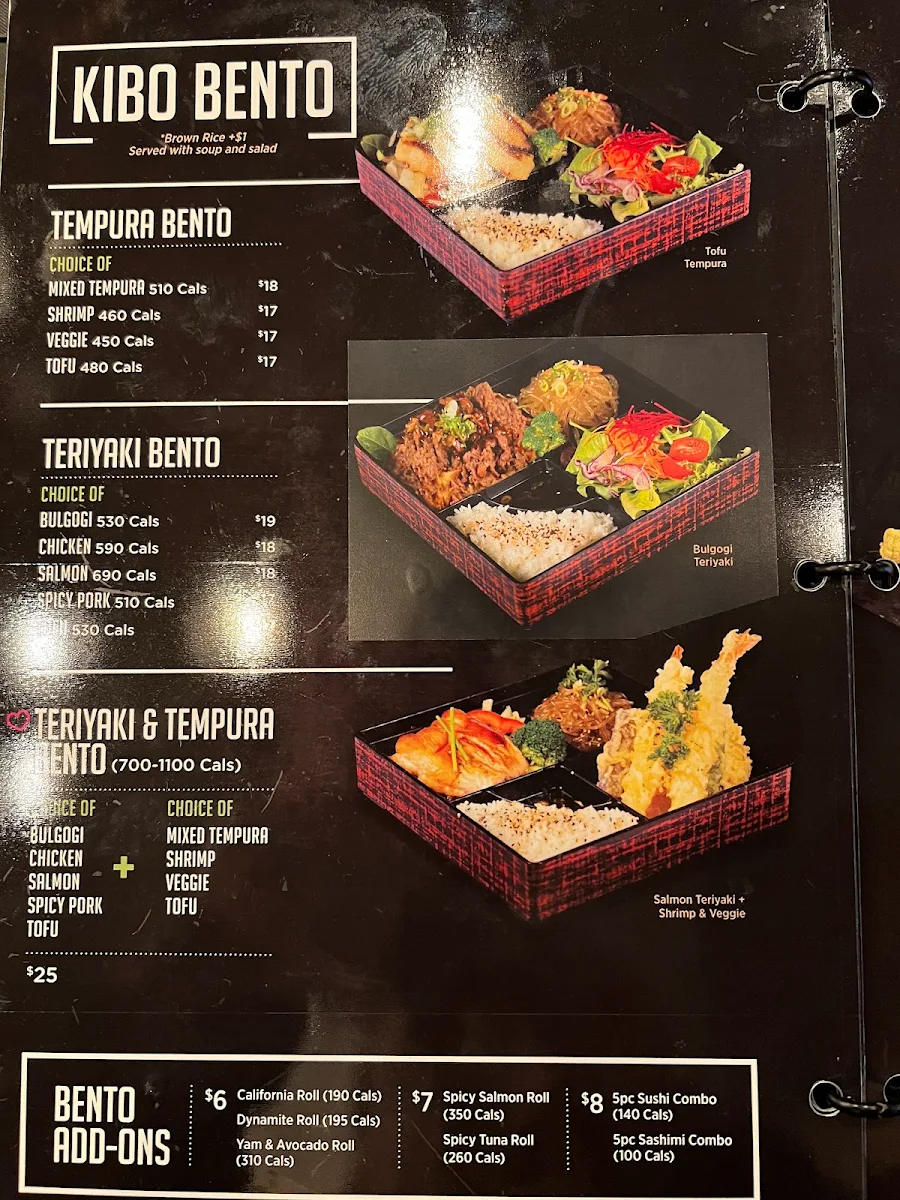 Menu, Kibo Sushi House - Annex