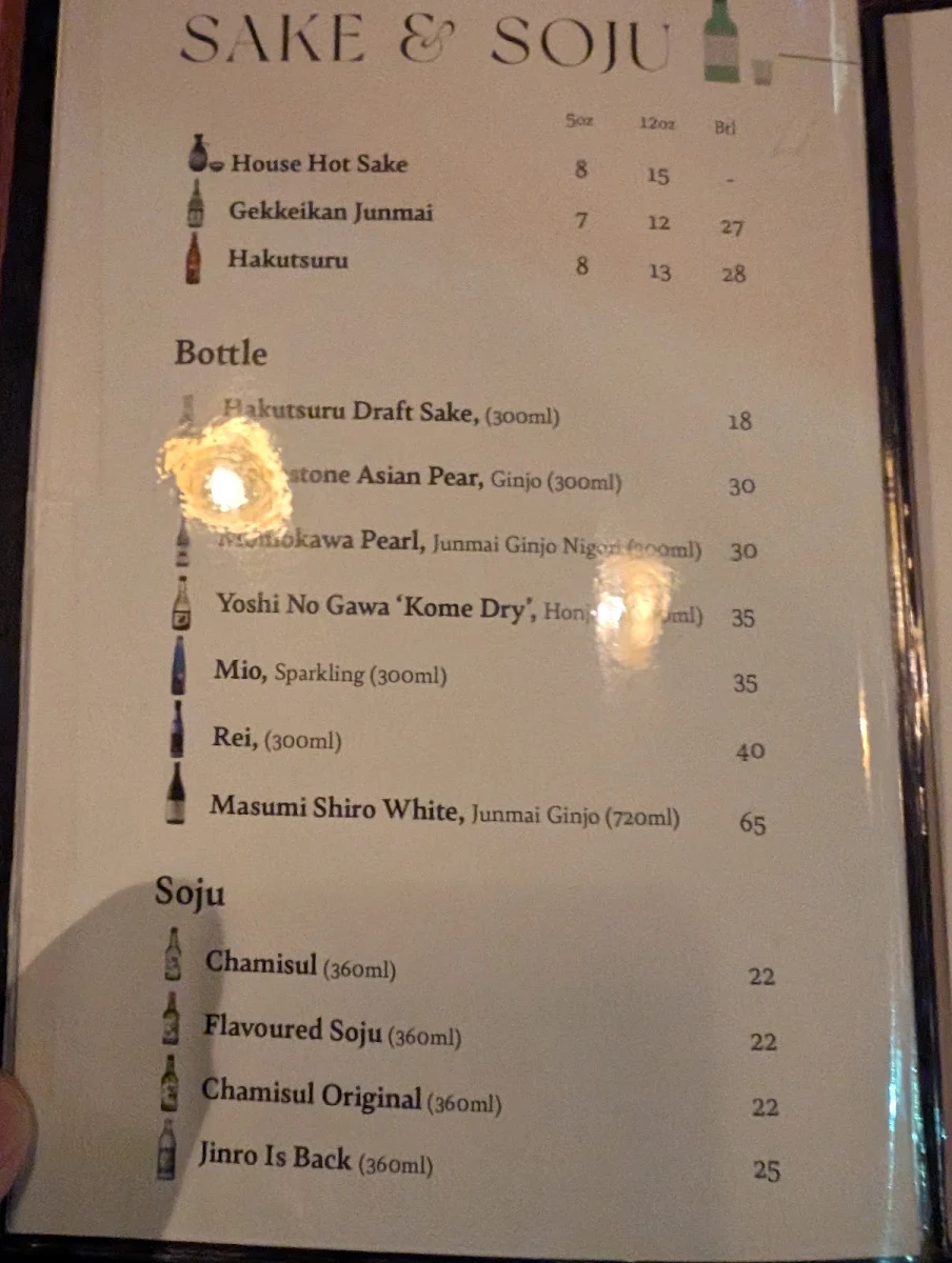 Menu, Kibo Sushi House - Annex