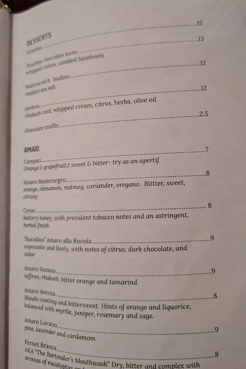 Menu, Primal