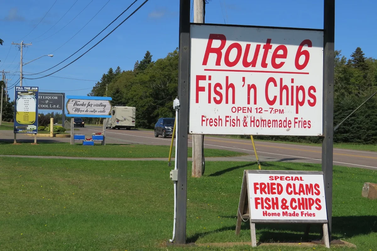 Menu, Route 6 Fish 'n Chips
