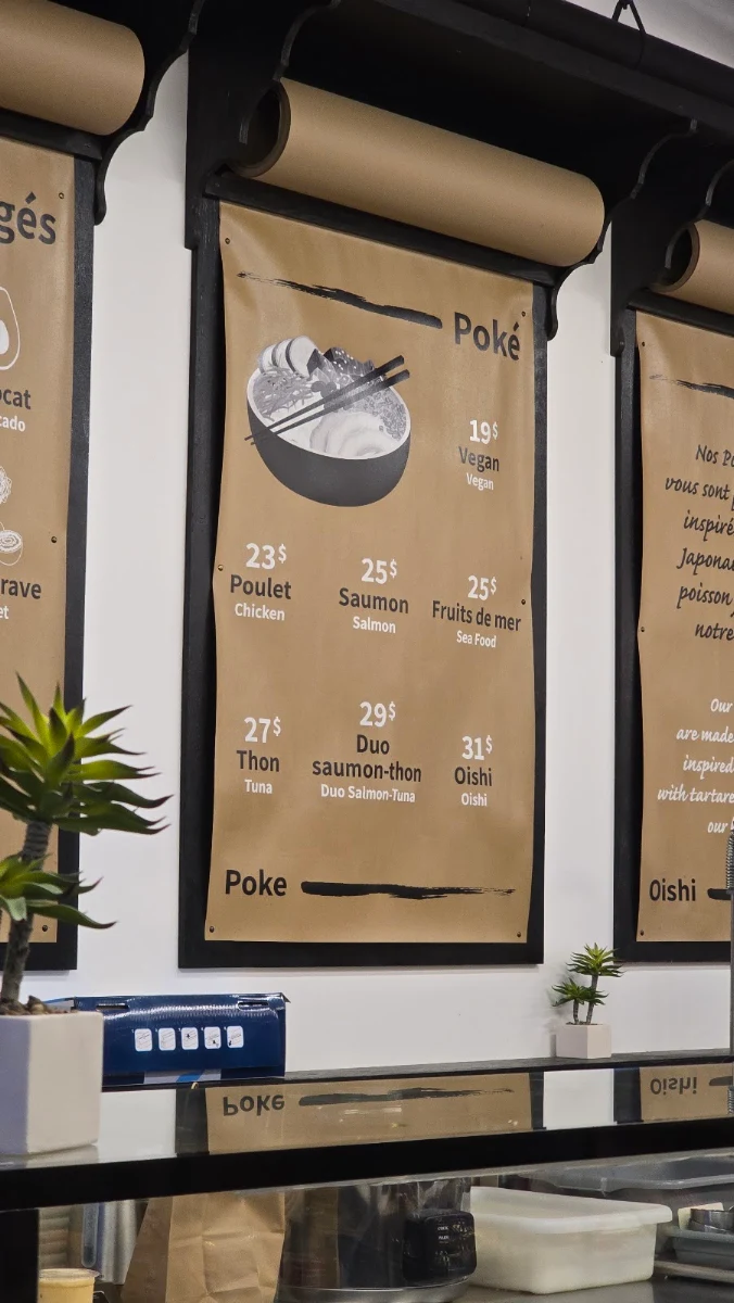 Menu, Oishi