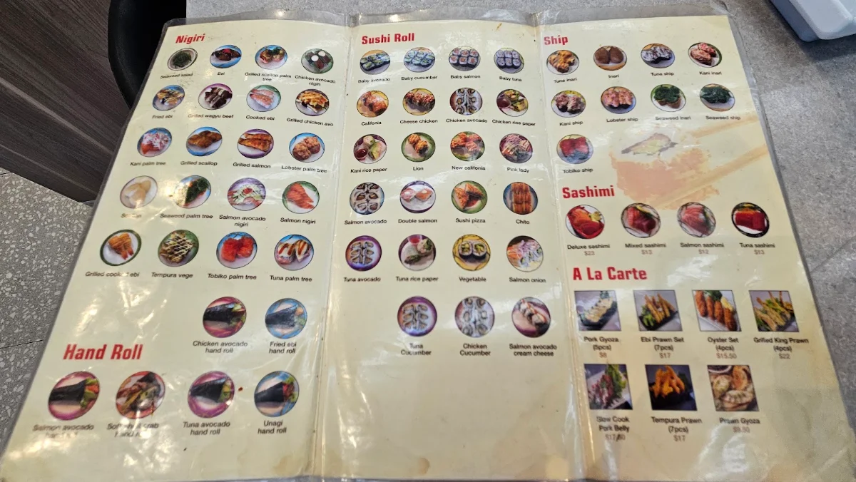 Menu, Sushi Culture