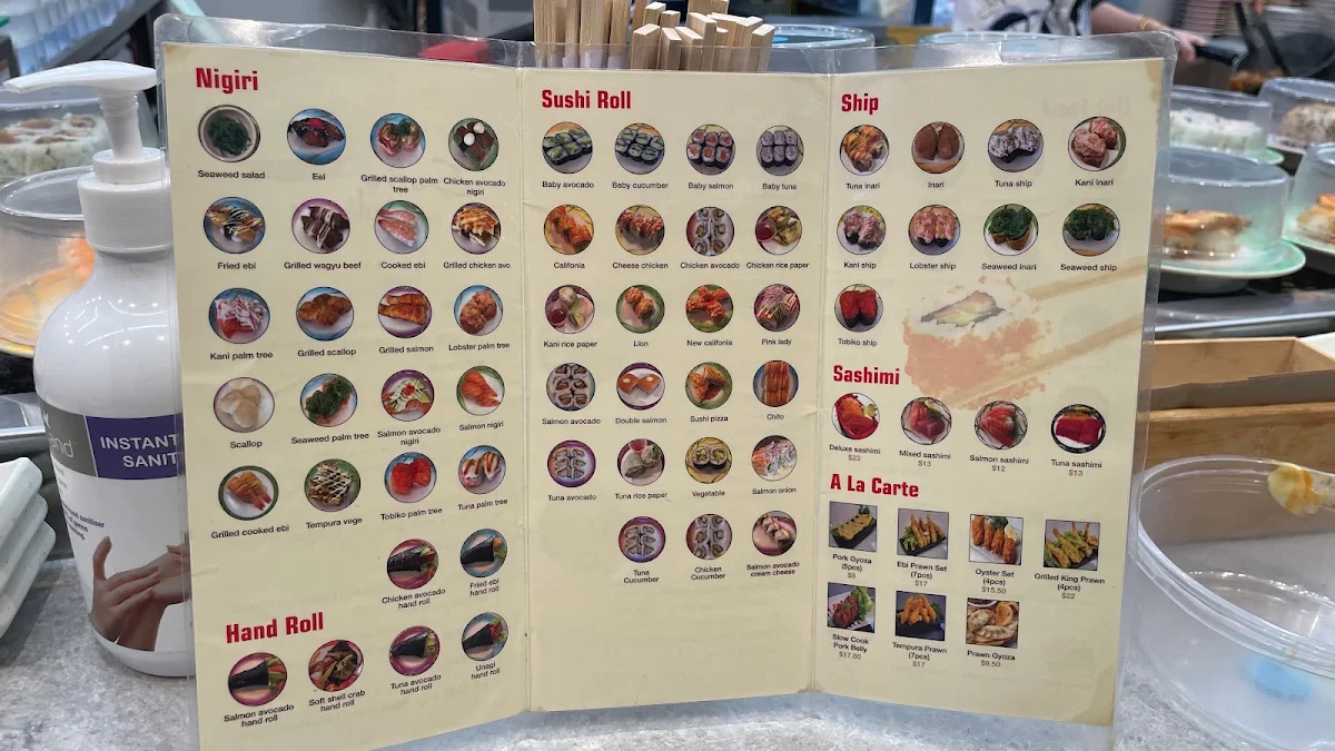 Menu, Sushi Culture