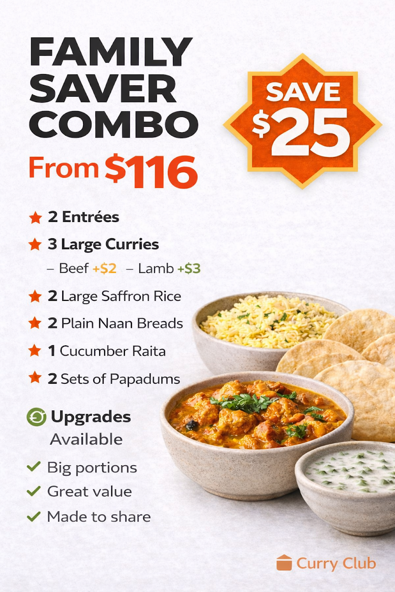 Menu, The Curry Club - Indian Restaurant