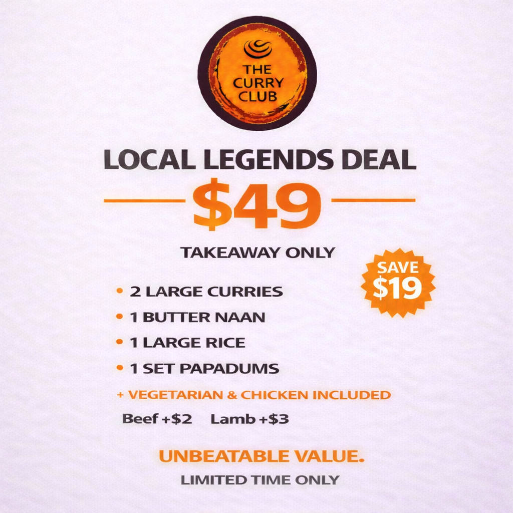 Menu, The Curry Club - Indian Restaurant