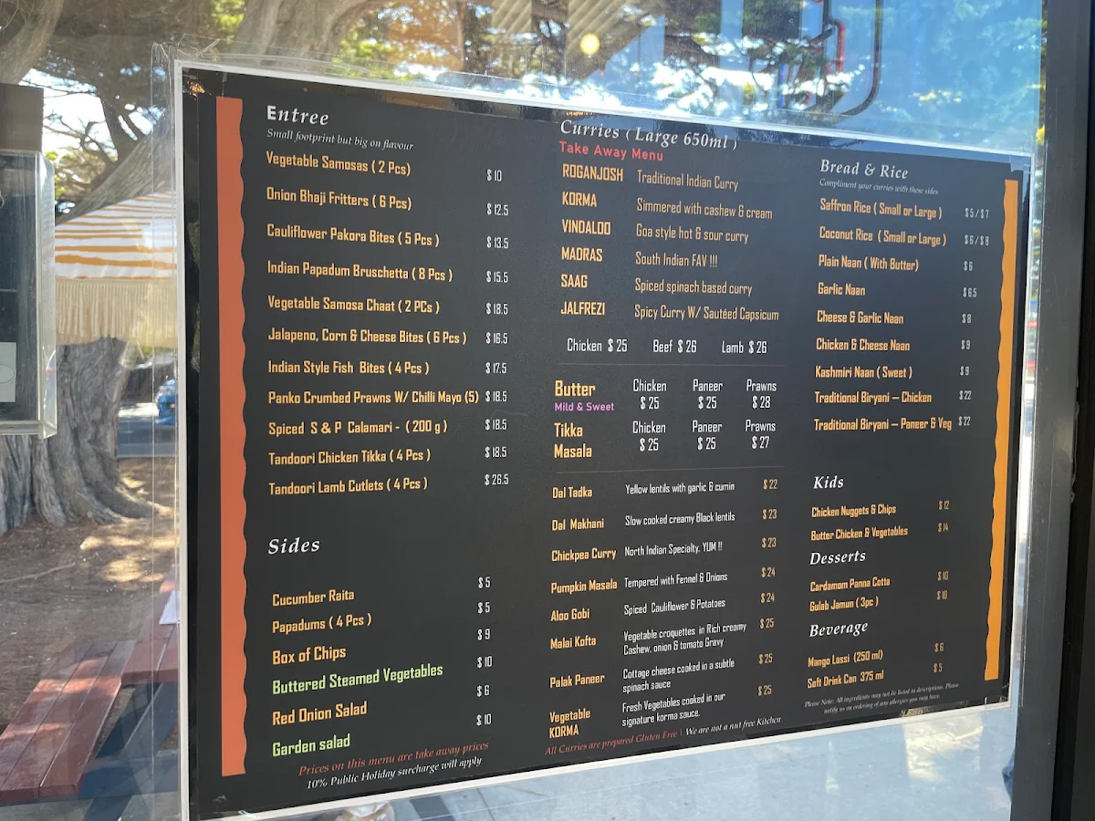 Menu, The Curry Club - Indian Restaurant