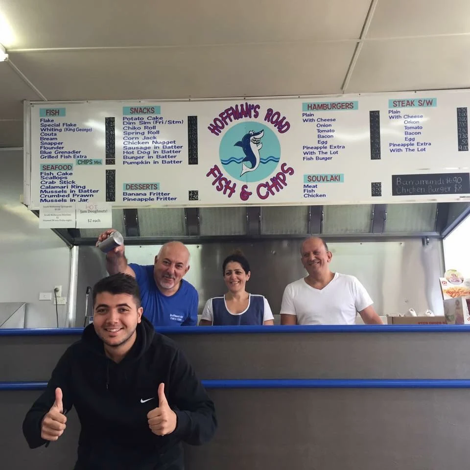 Menu, Hoffman's Road Fish & Chips