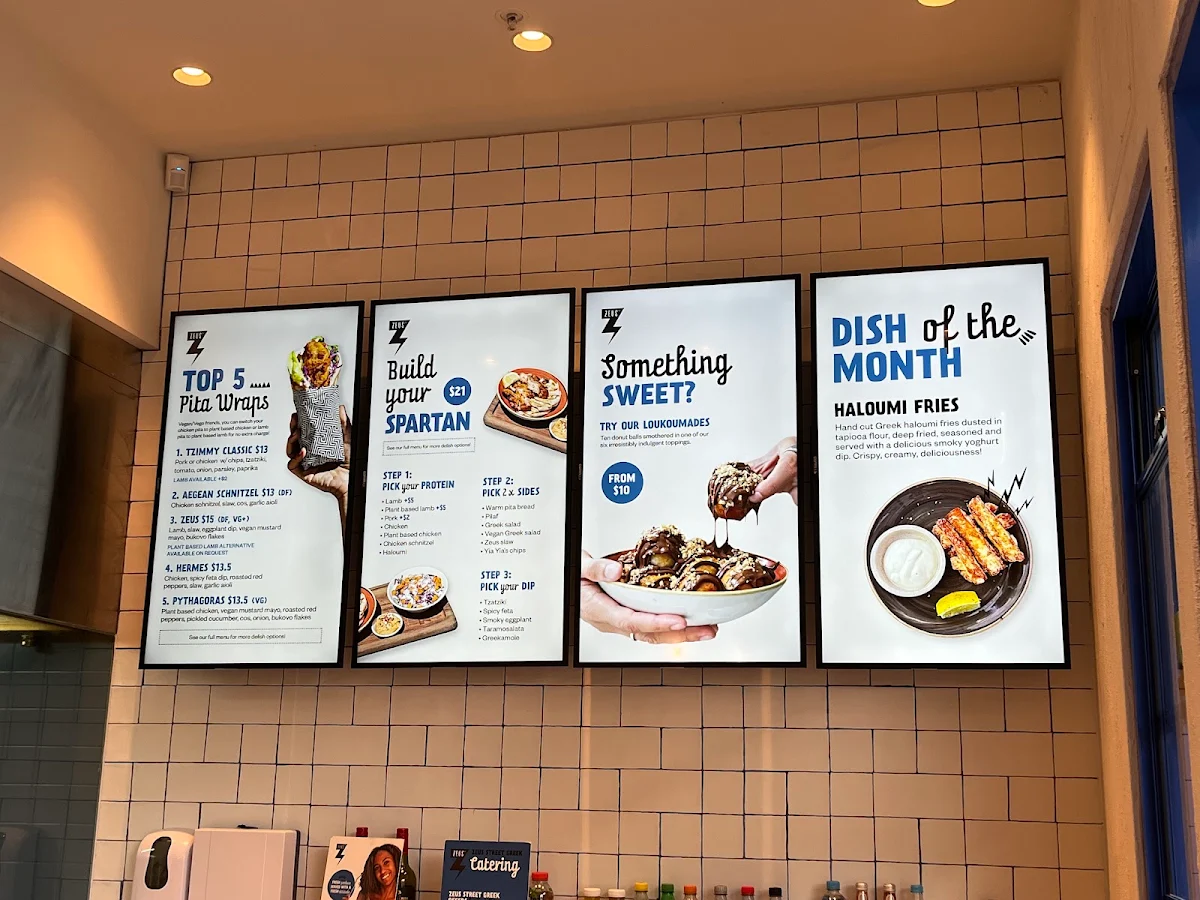 Menu, Zeus Street Greek Cherrybrook