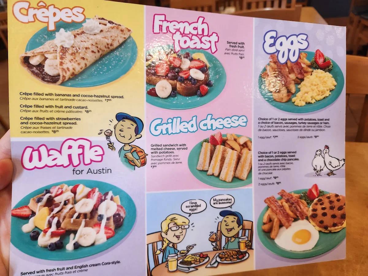 Menu, Cora's Breakfast & Lunch