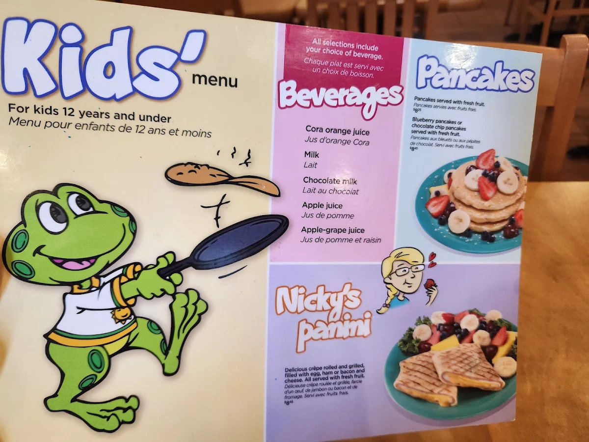 Menu, Cora's Breakfast & Lunch