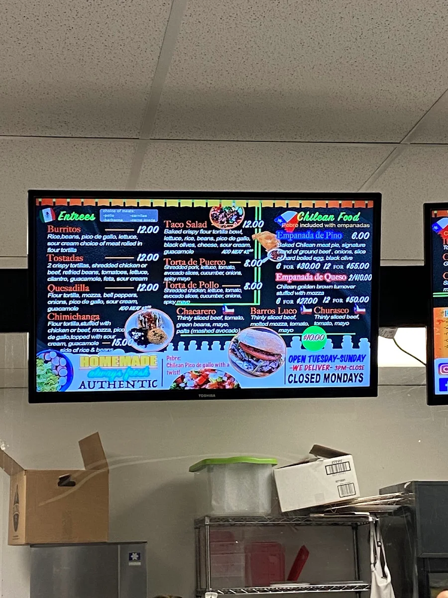 Menu, Sabrosito Restaurant (formerly Don Oso's)