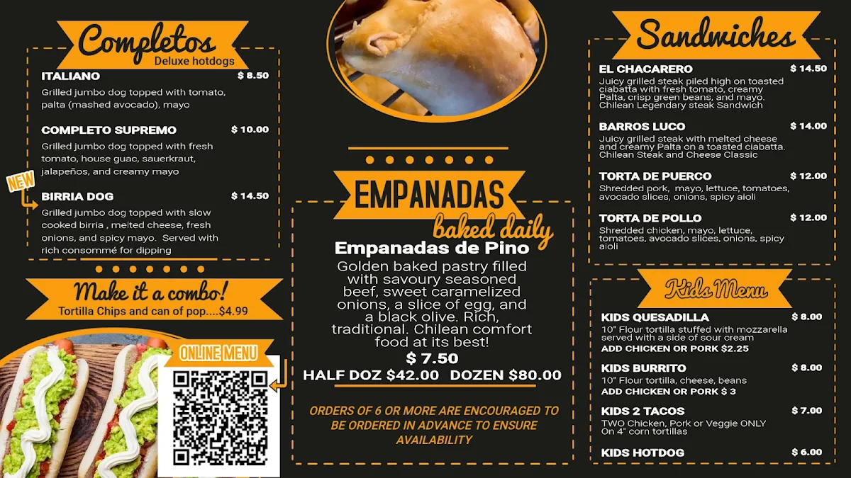 Menu, Sabrosito Restaurant (formerly Don Oso's)