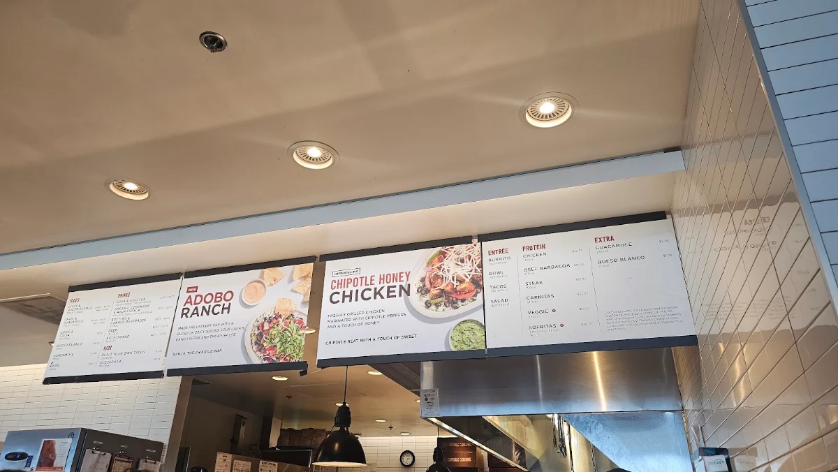 Menu, Chipotle Mexican Grill