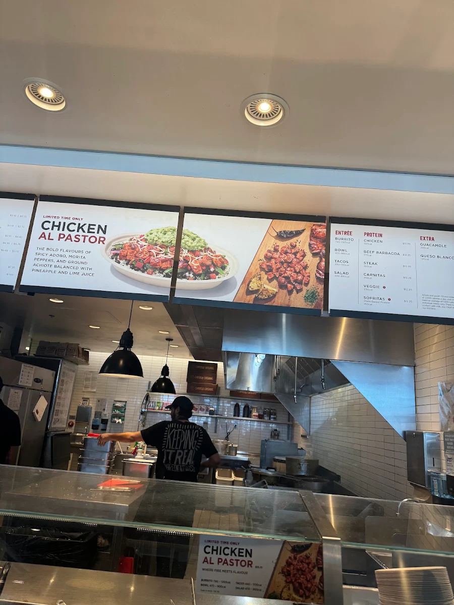 Menu, Chipotle Mexican Grill