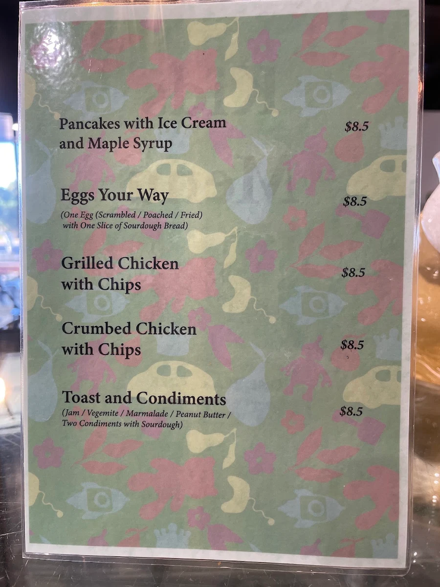 Menu, Golden Brew Cafe Mornington