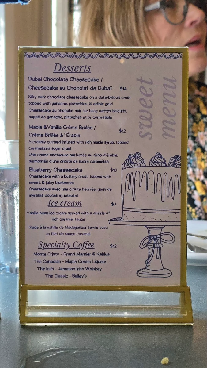Menu, Blue Lobster Cafe + Kitchen & Lounge