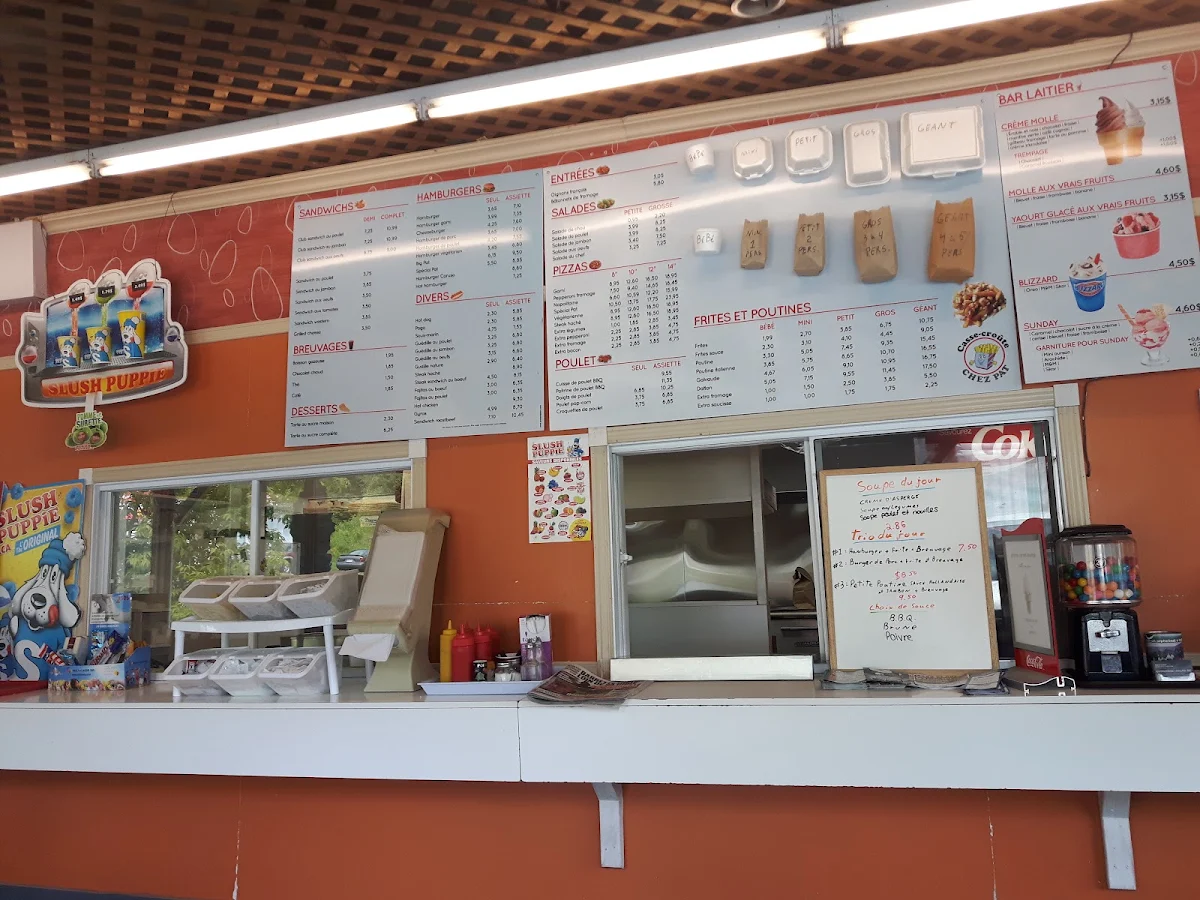 Menu, Casse-Croûte Chez Pat