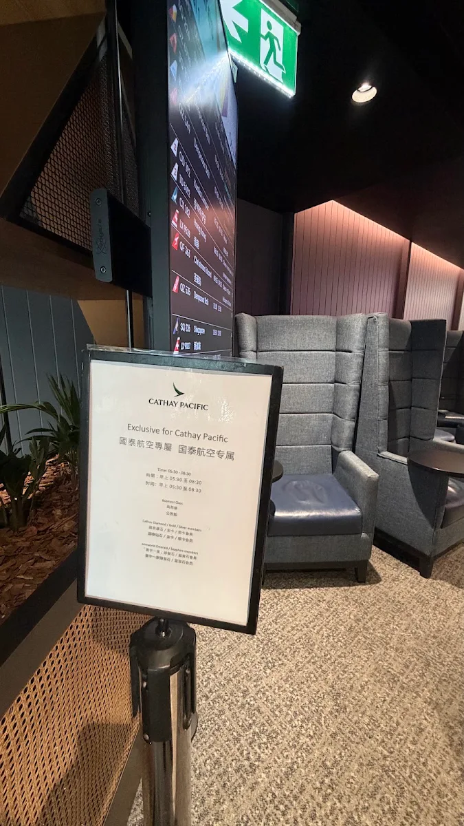 Menu, Aspire Lounge International Terminal 1, Perth Airport
