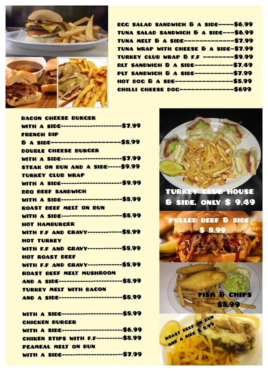 Menu, Donut Diner