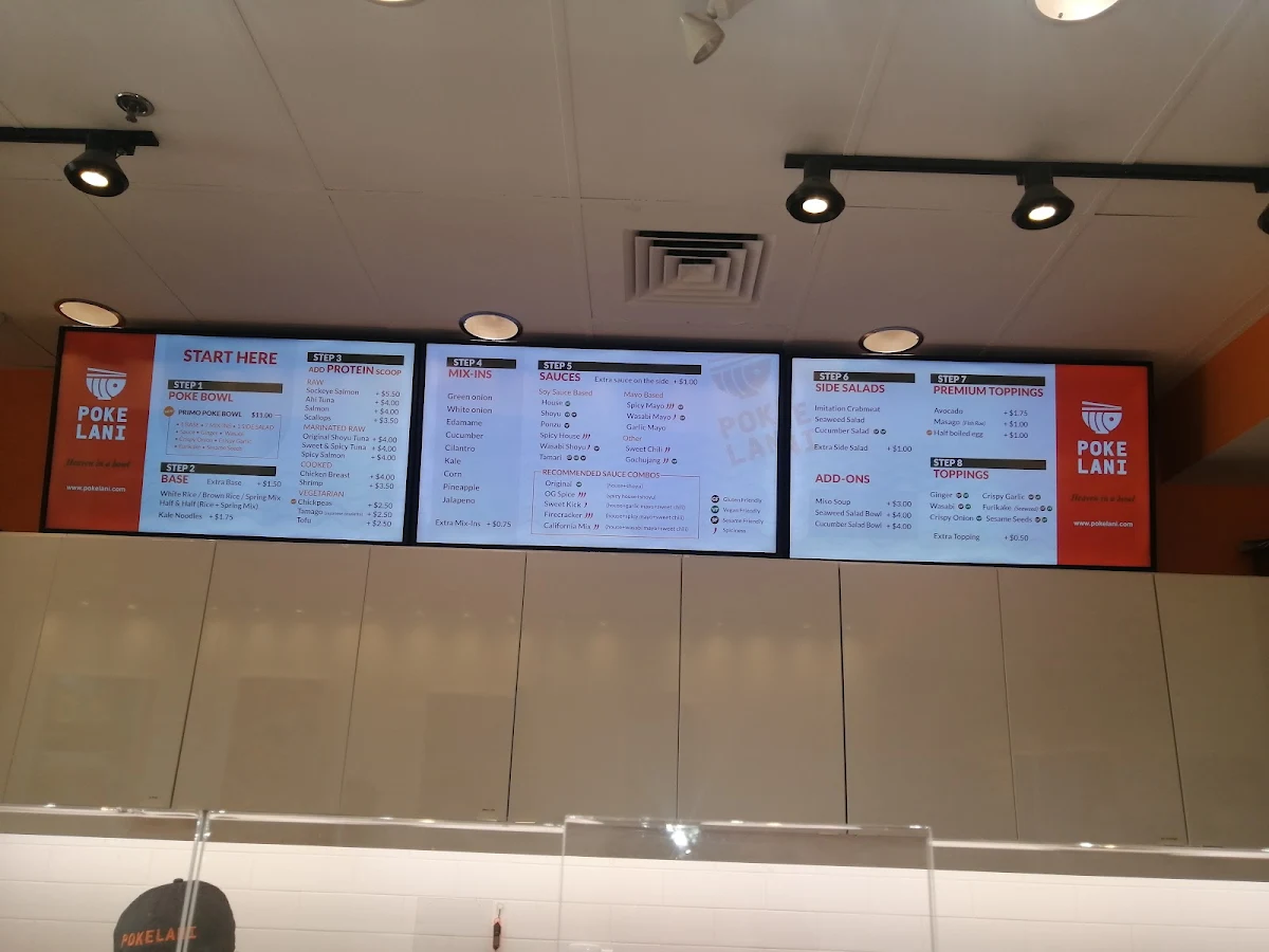 Menu, PokeLani
