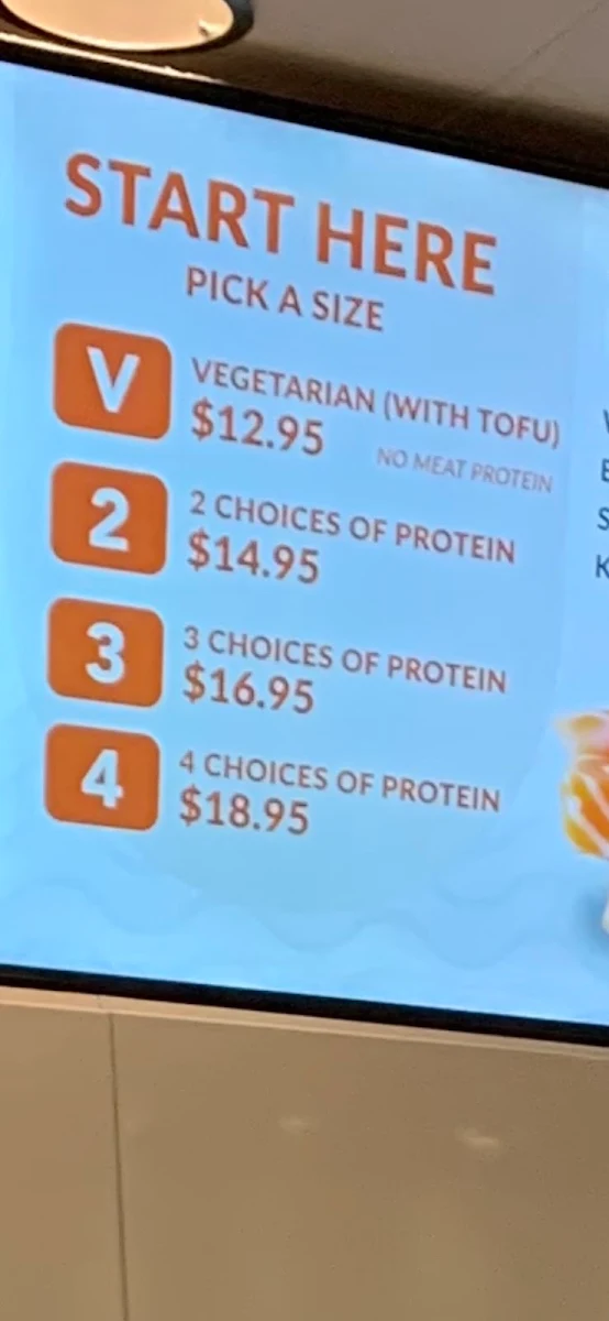 Menu, PokeLani