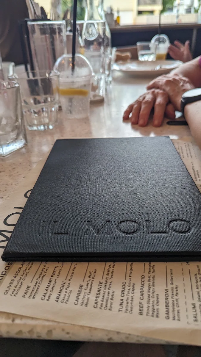 Menu, IL MOLO Italian Kitchen & Bar
