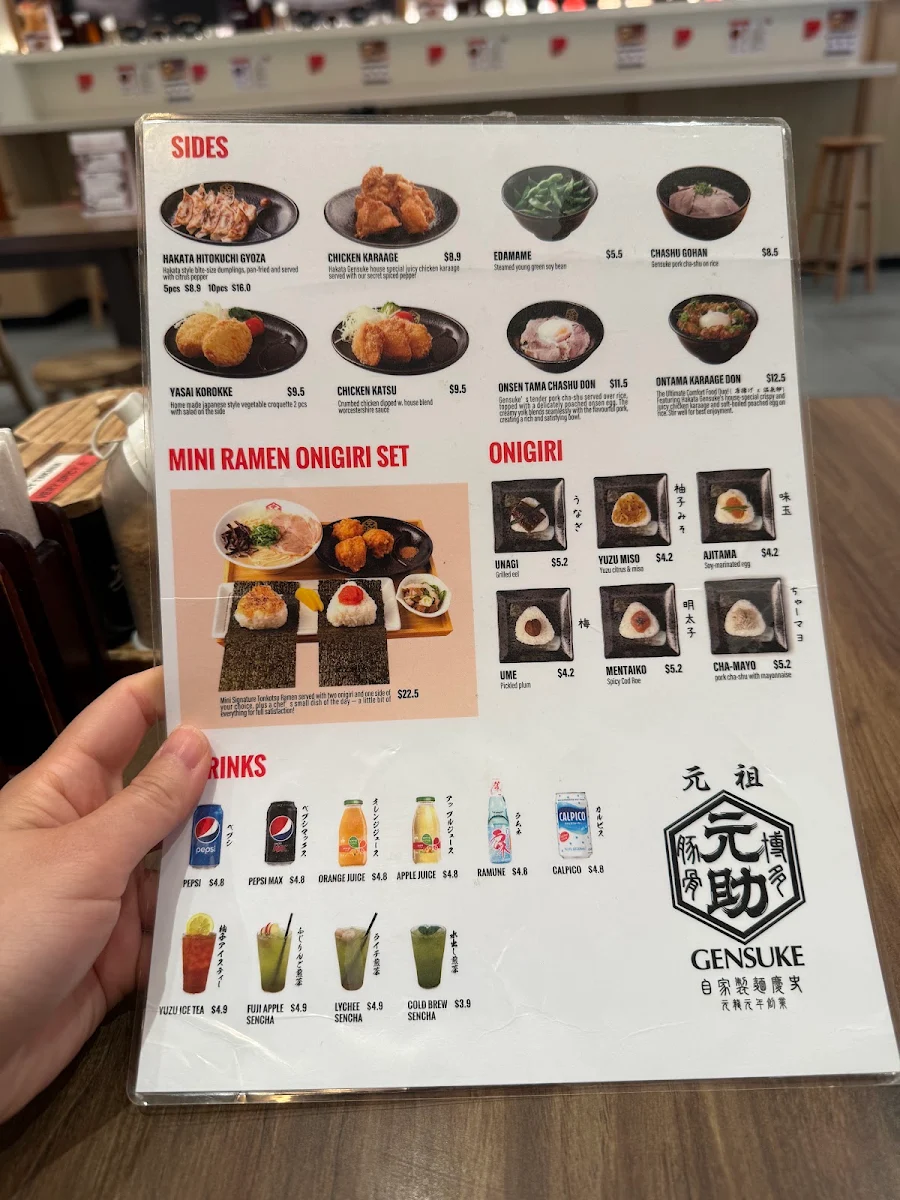 Menu, Hakata Gensuke Regent Place - Ramen Professional