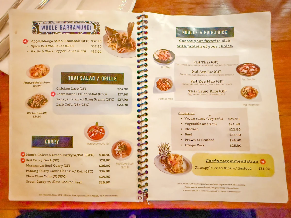 Menu, AtomThai NEWTOWN
