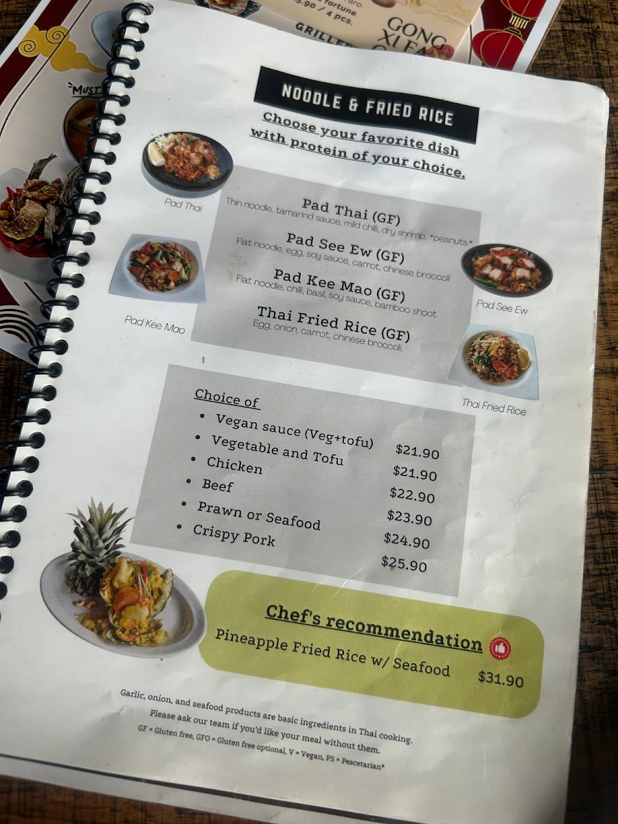Menu, AtomThai NEWTOWN