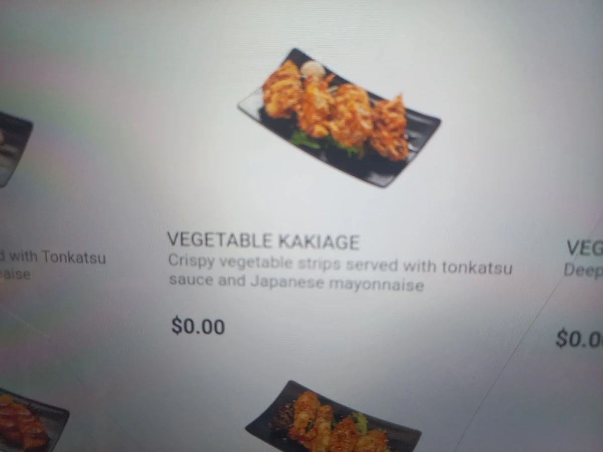 Menu, Okami Japanese Restaurant