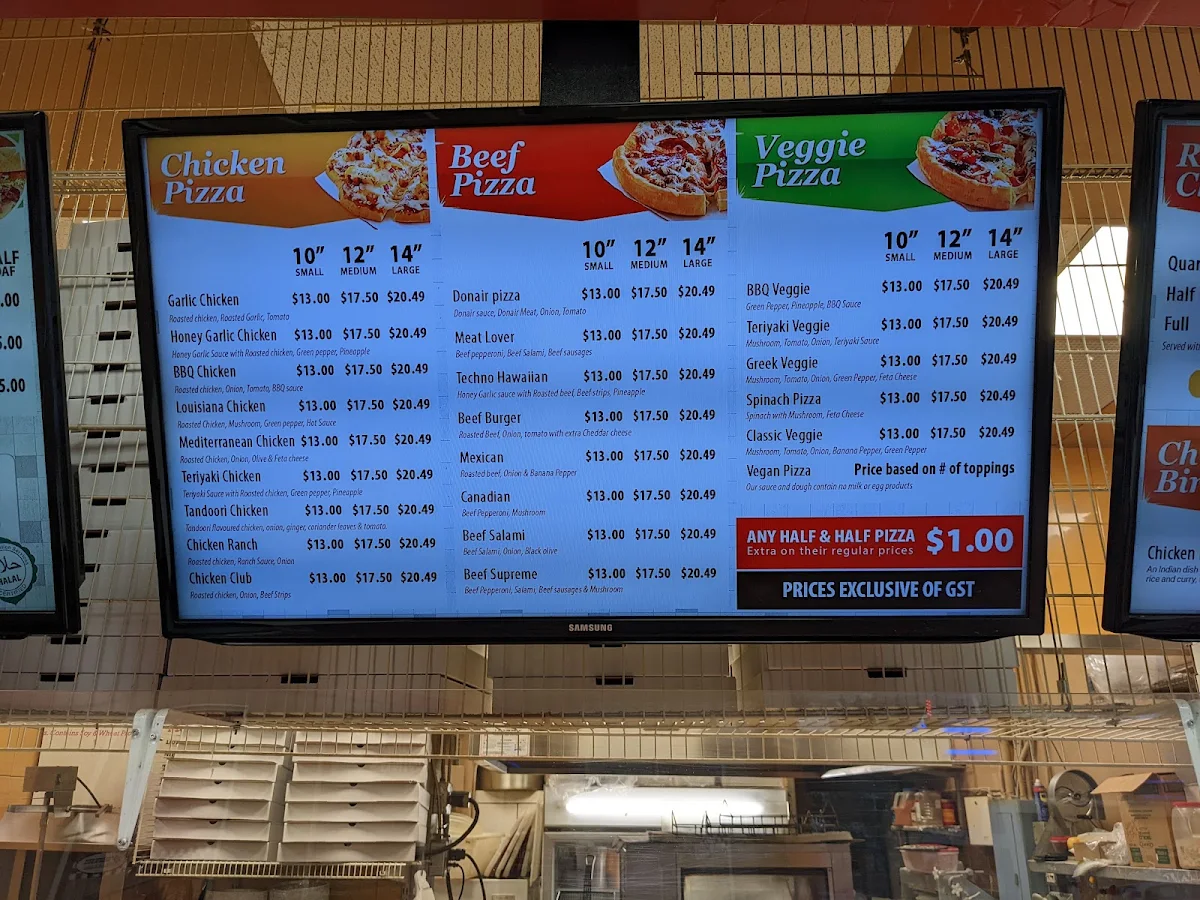Menu, Checkers Pizza & Kabab (Whyte Ave. Branch)