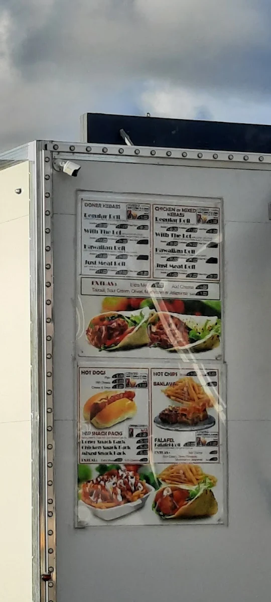 Menu, Fresh Cut Kebab Van Dapto