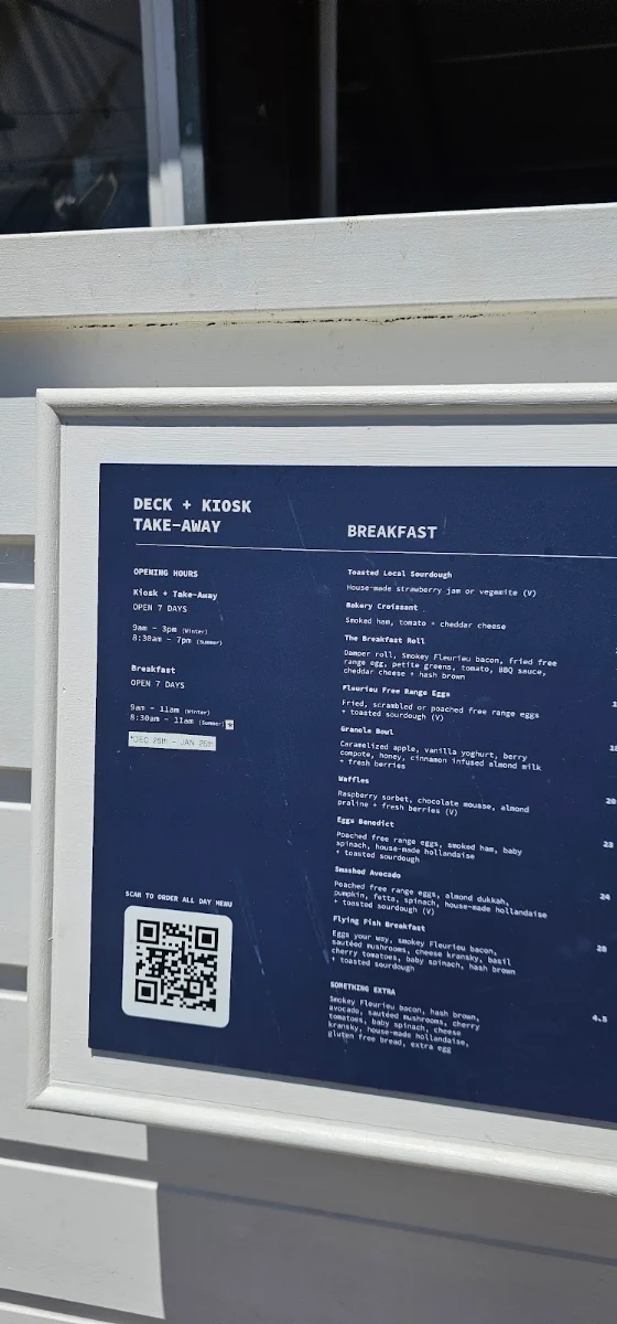 Menu, Flying Fish